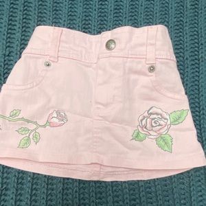 Baby girl pink denim skirt